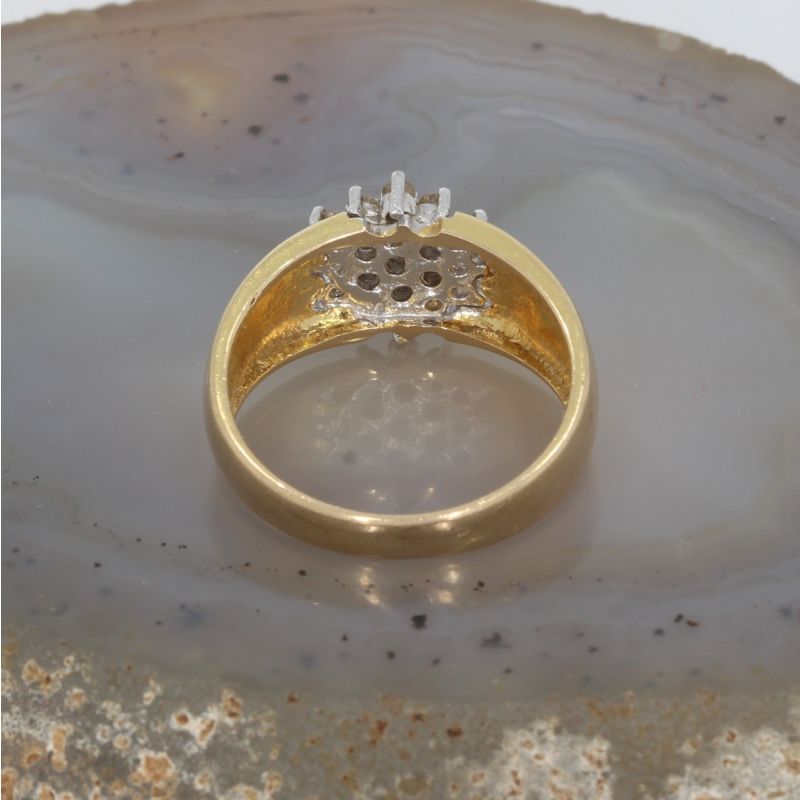Wert 1590 € Bicolor Brillant Ring (0,20 carat) in 750er 18 K Gold - 81419