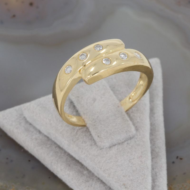 Wert 1200 € Brillant Ring (ca. 0,12 carat) in 750er 18 K Gelbgold - K81421