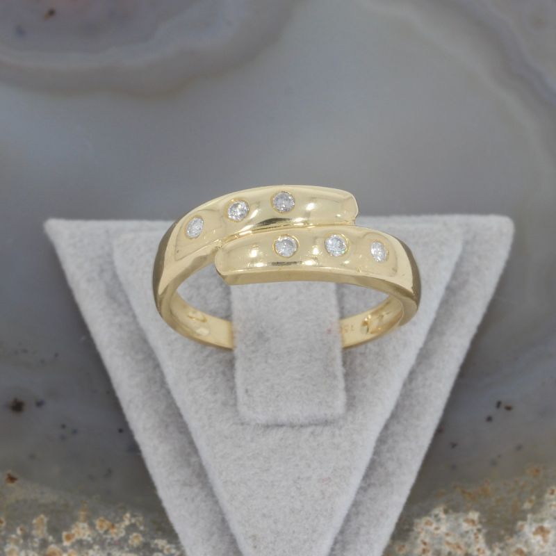 Wert 1200 € Brillant Ring (ca. 0,12 carat) in 750er 18 K Gelbgold - K81421