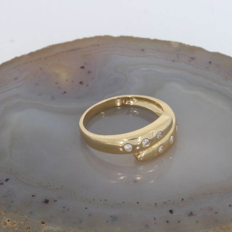 Wert 1200 € Brillant Ring (ca. 0,12 carat) in 750er 18 K Gelbgold - K81421