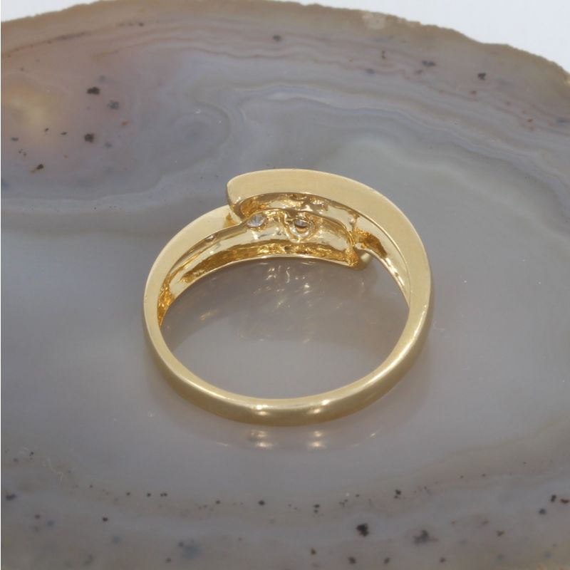Wert 1200 € Brillant Ring (ca. 0,12 carat) in 750er 18 K Gelbgold - K81421