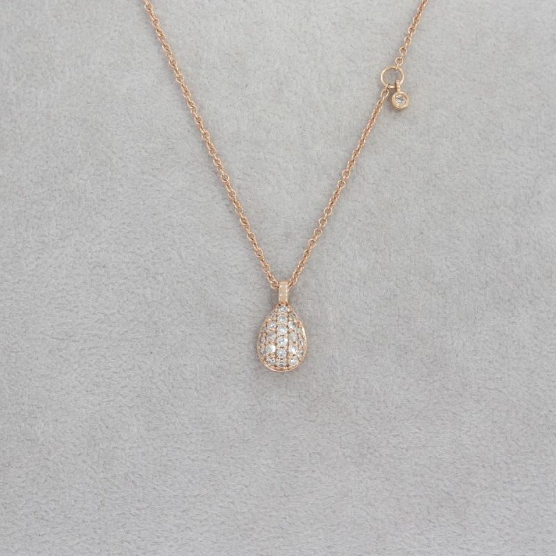 Wert 1280 € Diamant Collier (ca. 0,15 carat) in 585er 14 K Rosegold - K81521