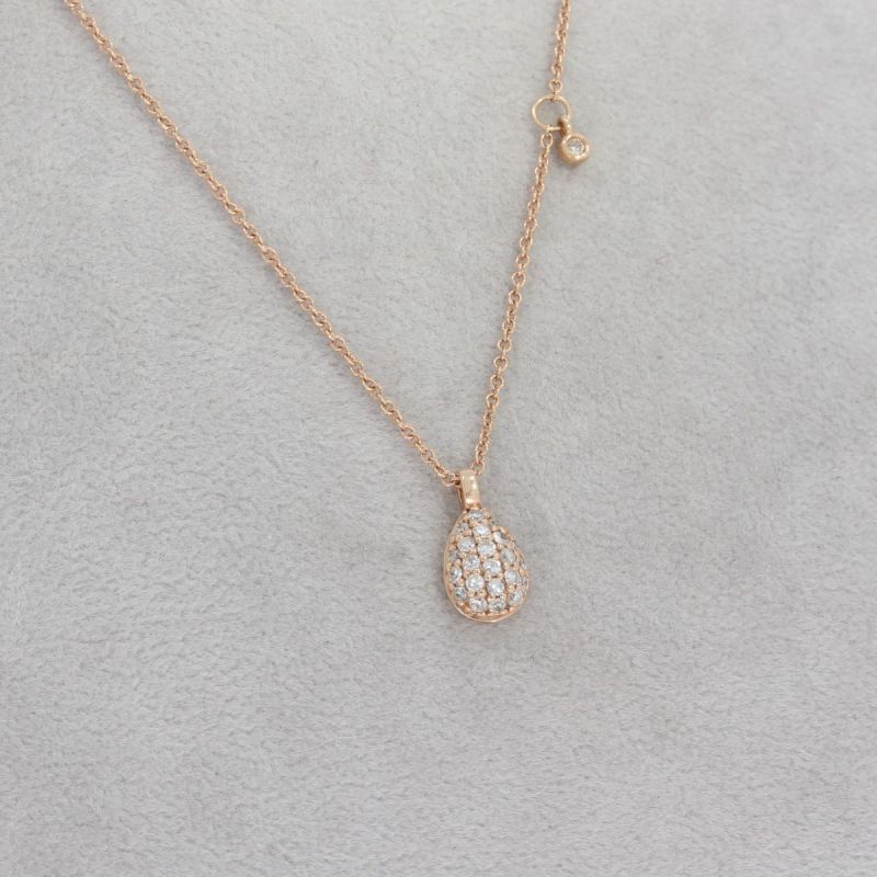Wert 1280 € Diamant Collier (ca. 0,15 carat) in 585er 14 K Rosegold - K81521