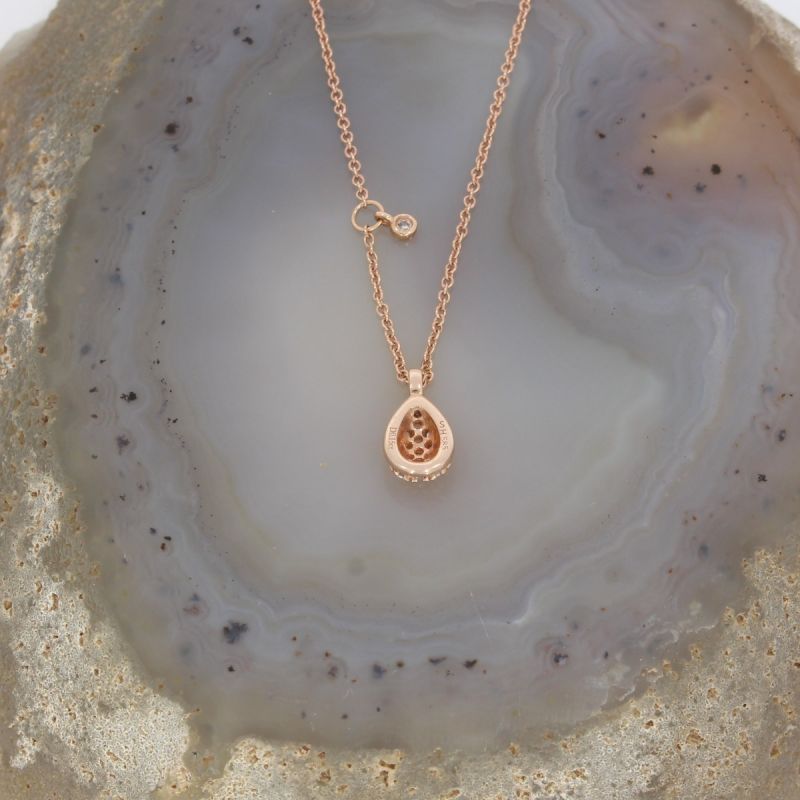 Wert 1280 € Diamant Collier (ca. 0,15 carat) in 585er 14 K Rosegold - K81521