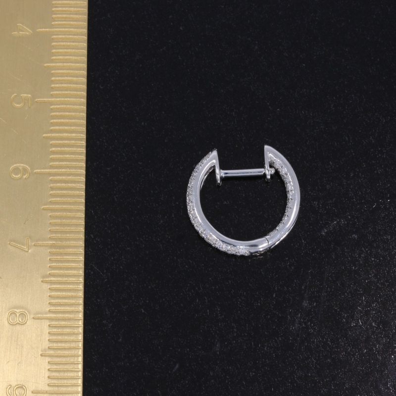 Wert 1990 € Brillant Creolen Ohrringe (0,60 carat) in 750er 18 Karat Weißgold - H207