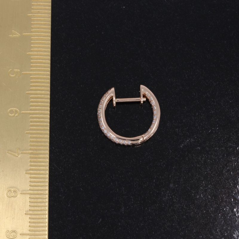 Wert 1990 € Brillant Creolen (0,60 carat) in 750er 18 Karat Roségold - H316