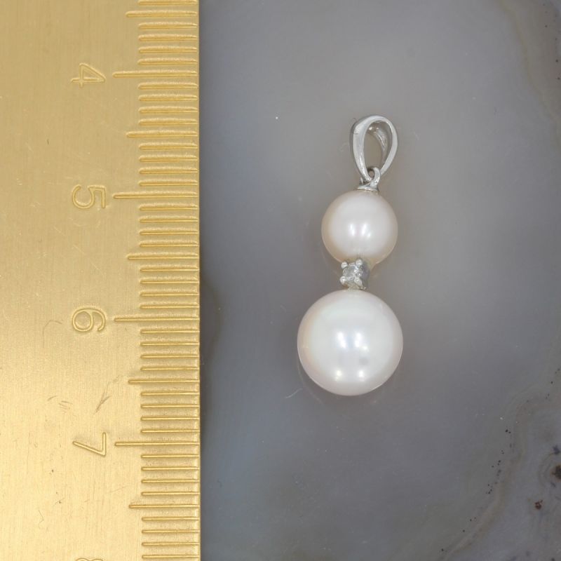 Wert 280 € Brillant Perl Anhänger in 585er 14 K Weißgold - H111