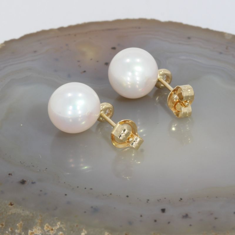 Wert 790 € Brillant Perl Ohrringe in 585er 14 K Gelbgold - H153