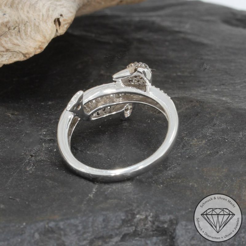 Wert 1999 € Brillant Ring Delfin (0,40 carat) in 585er 14 K Weißgold - 81621