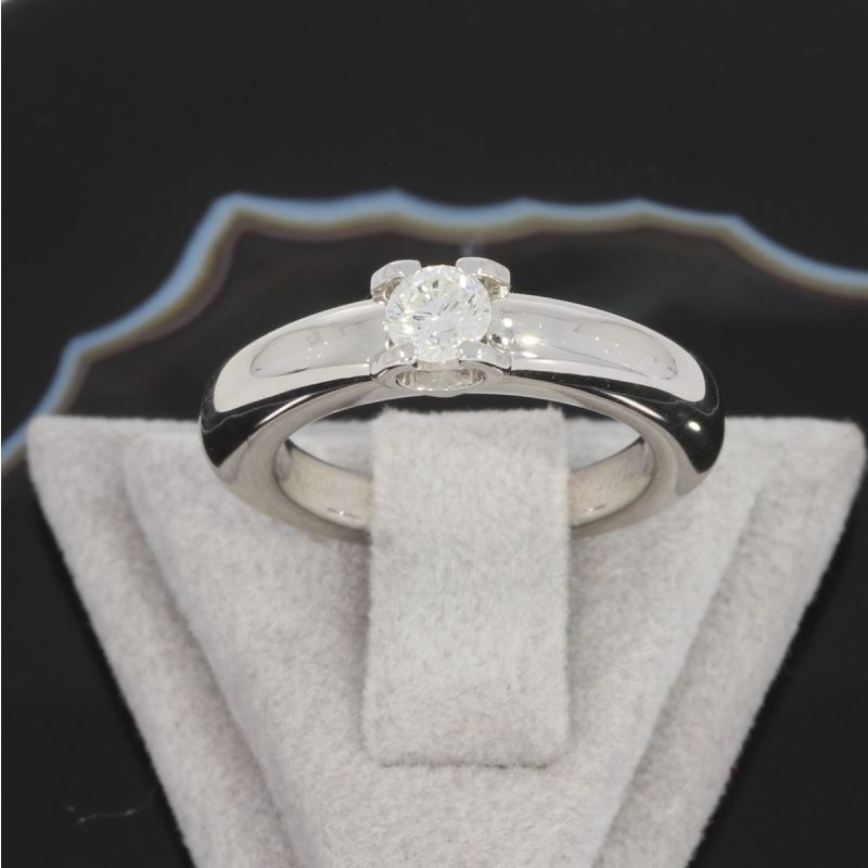Wert 3150 € CARTIER Verlobungsring Solitär Brillant Ring (ca.0,30 carat) in 750er 18 K Weißgold - 81785