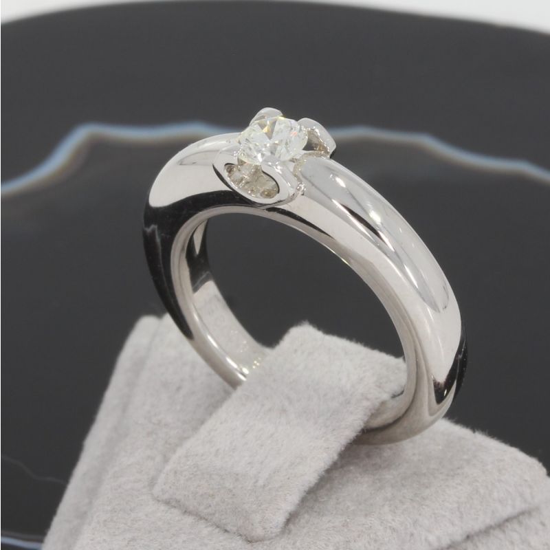 Wert 3150 € CARTIER Verlobungsring Solitär Brillant Ring (ca.0,30 carat) in 750er 18 K Weißgold - 81785