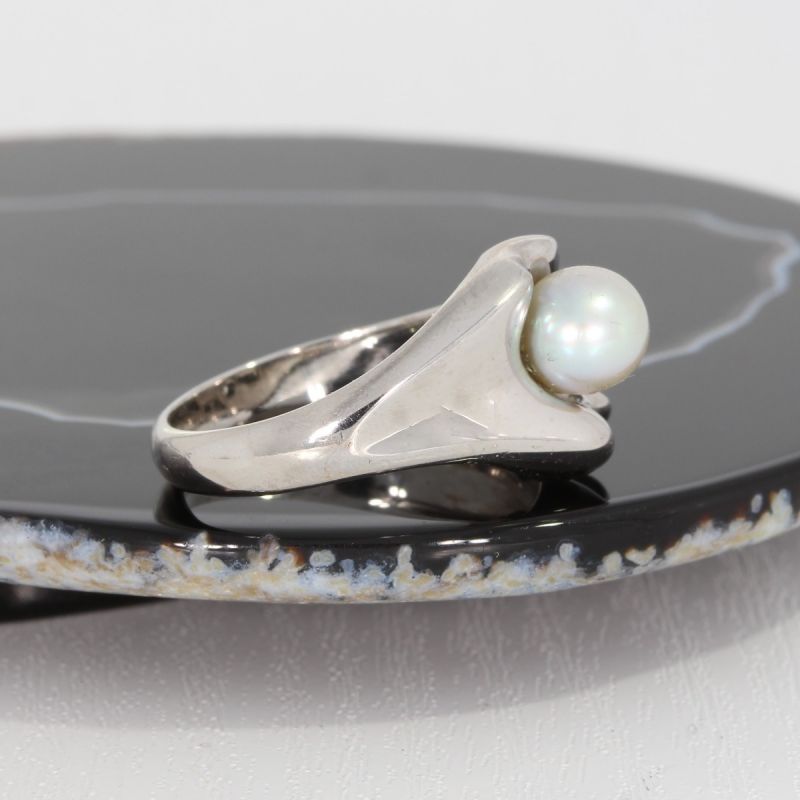 Wert 2500 € Brillant Perl Ring in 585er 14 K Weißgold - 82280