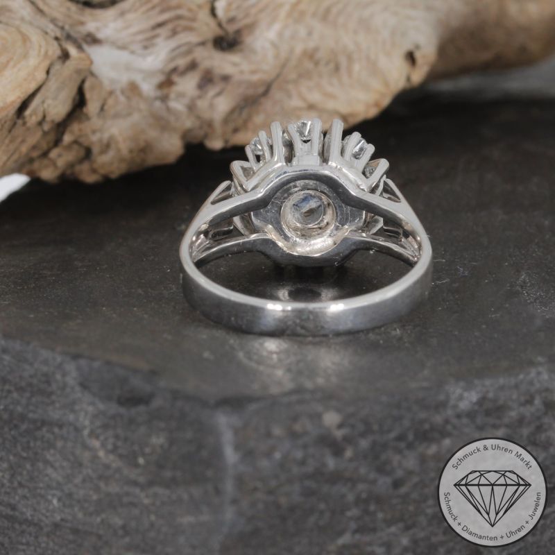 Wert 2190 € Brillant Saphir Ring in 585er 14 K Weißgold - 82284