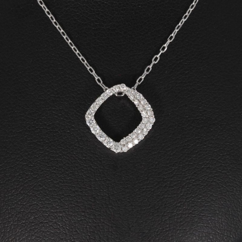Sale! Wert 1840 € Brillant Anhänger mit Kette (0,20 carat) in 750er 18 K Weißgold - H1280