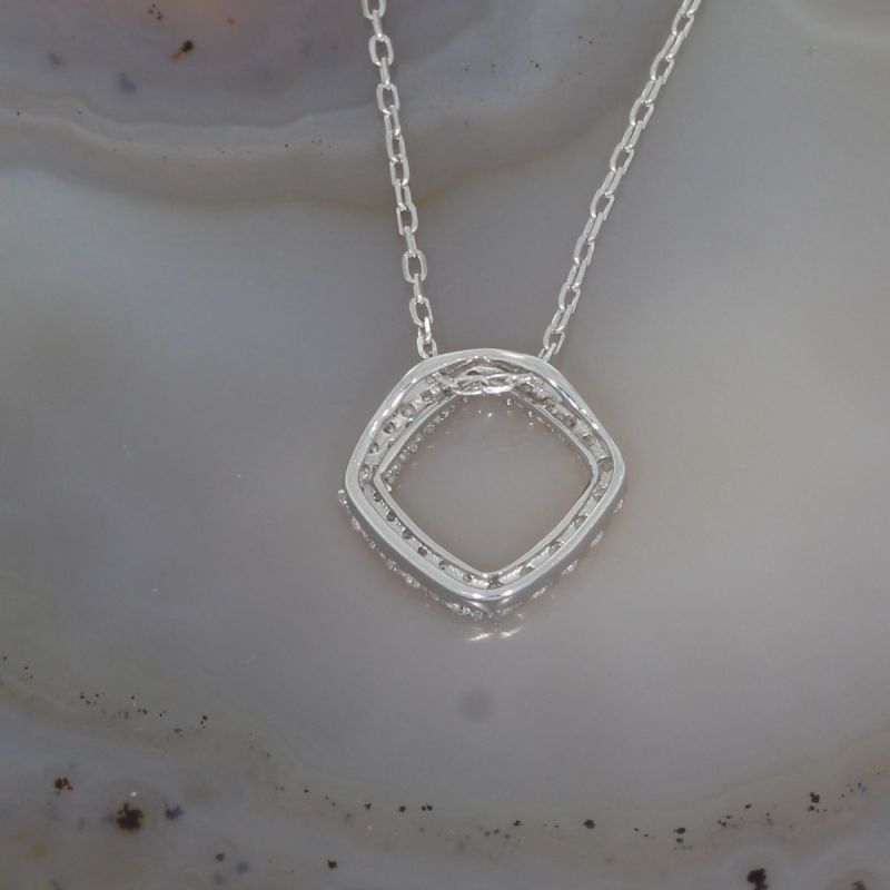 Sale! Wert 1840 € Brillant Anhänger mit Kette (0,20 carat) in 750er 18 K Weißgold - H1280