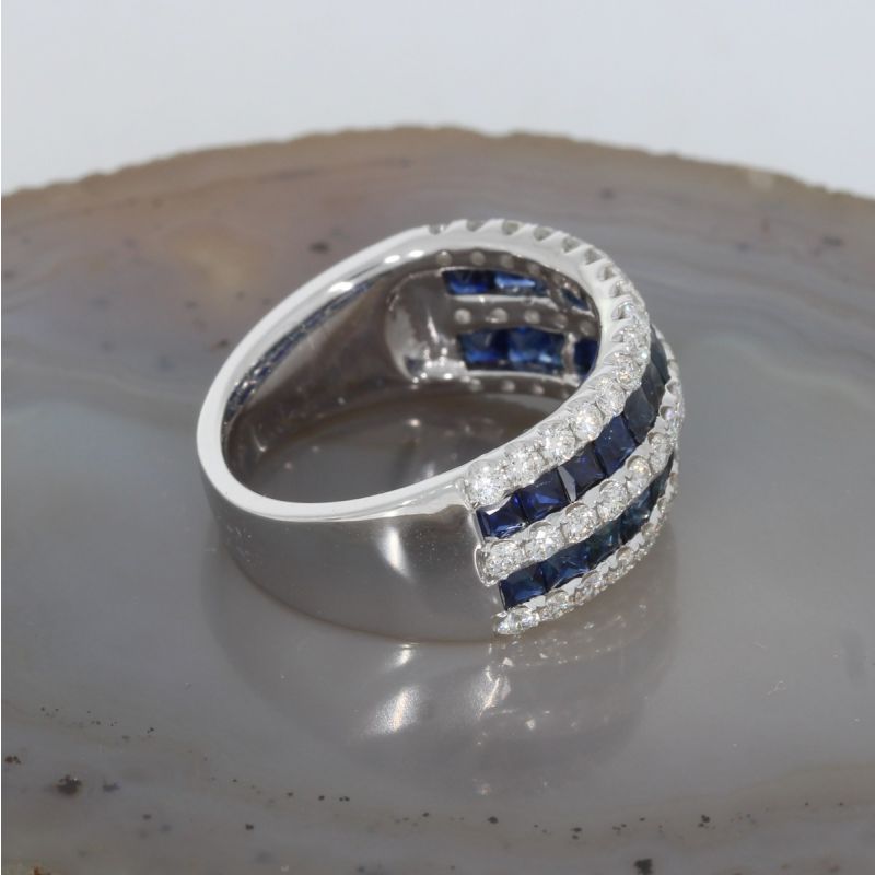 Sale! Wert 6450 € Brillant Saphir Ring in 585er 14 K Weißgold - H243