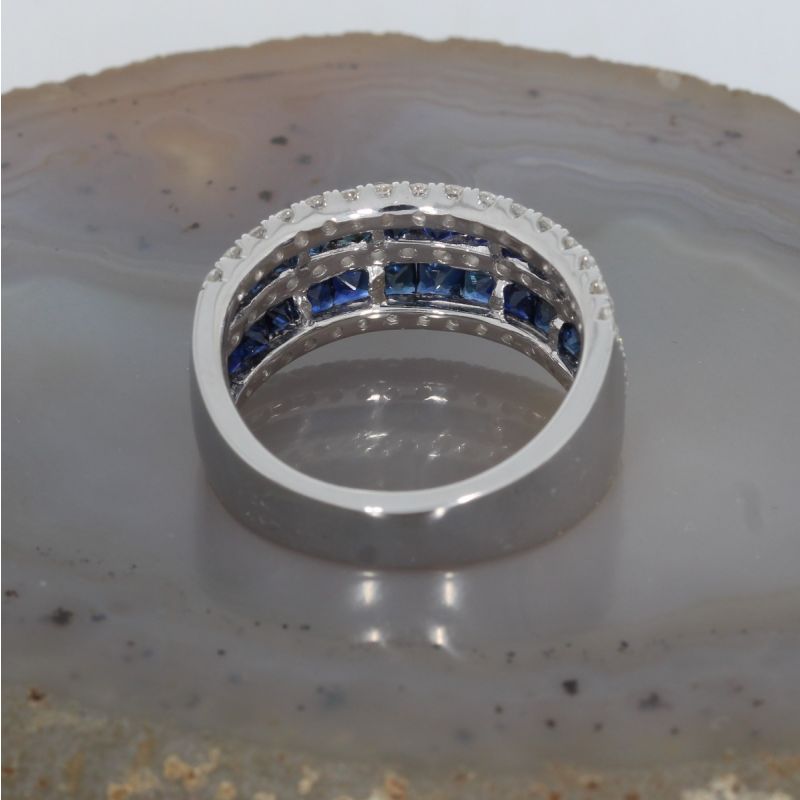 Sale! Wert 6450 € Brillant Saphir Ring in 585er 14 K Weißgold - H243