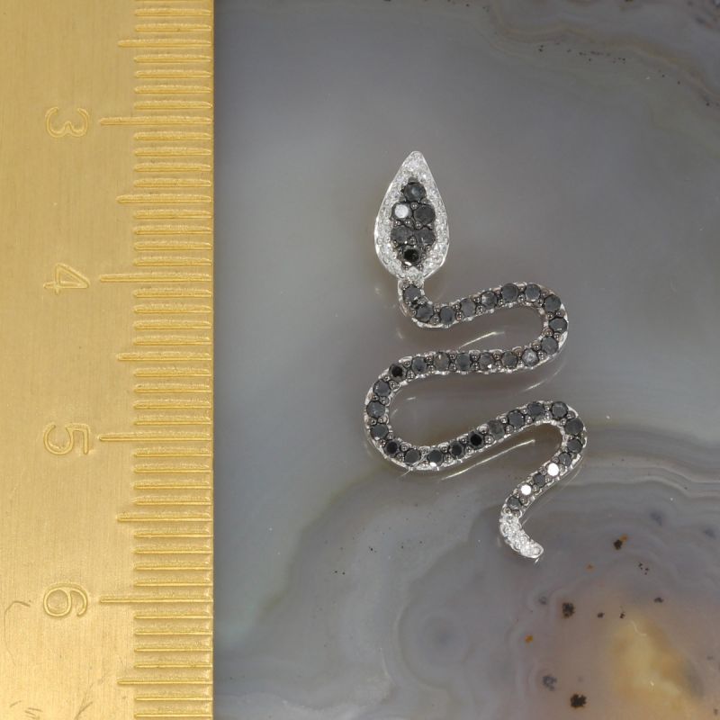 Wert 1590 € Brillant Diamant Anhänger Schlange in 585er 14 K Weißgold - H260