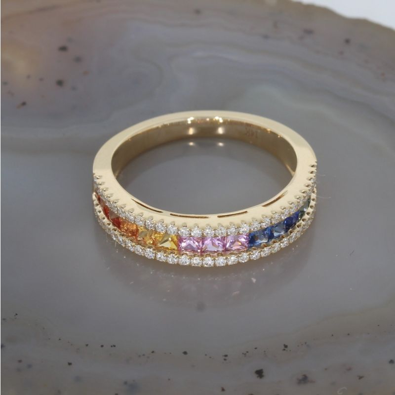 Wert 2390 € Brillant Saphir Ring in 585er 14 K Gelbgold - H261