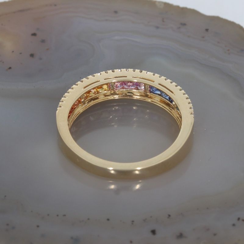 Wert 2390 € Brillant Saphir Ring in 585er 14 K Gelbgold - H261