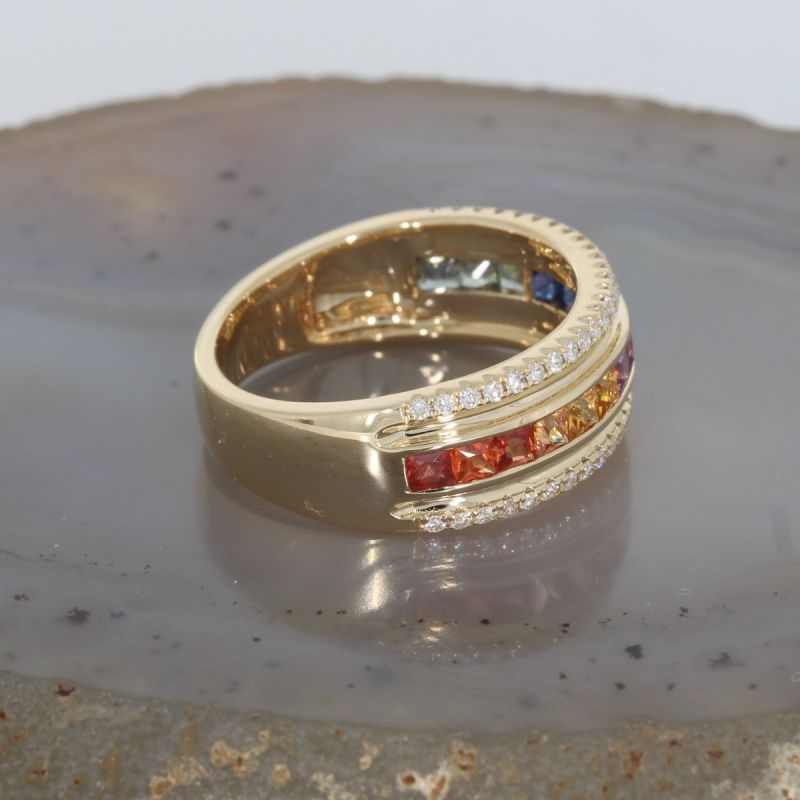 Wert 3190 € Brillant Saphir Ring in 585er 14 K Gelbgold - H268
