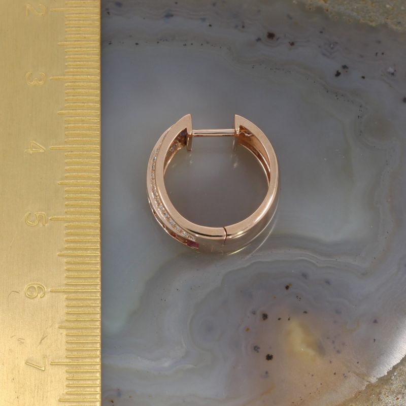 Wert 5990 € Brillant Saphir Creolen in 750er 18 K Rosegold - H227