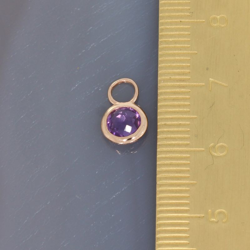 Wert 530 € Amethyst Einhänger für Creolen (0,86 carat) in 585er 14 K Roségold - H1365