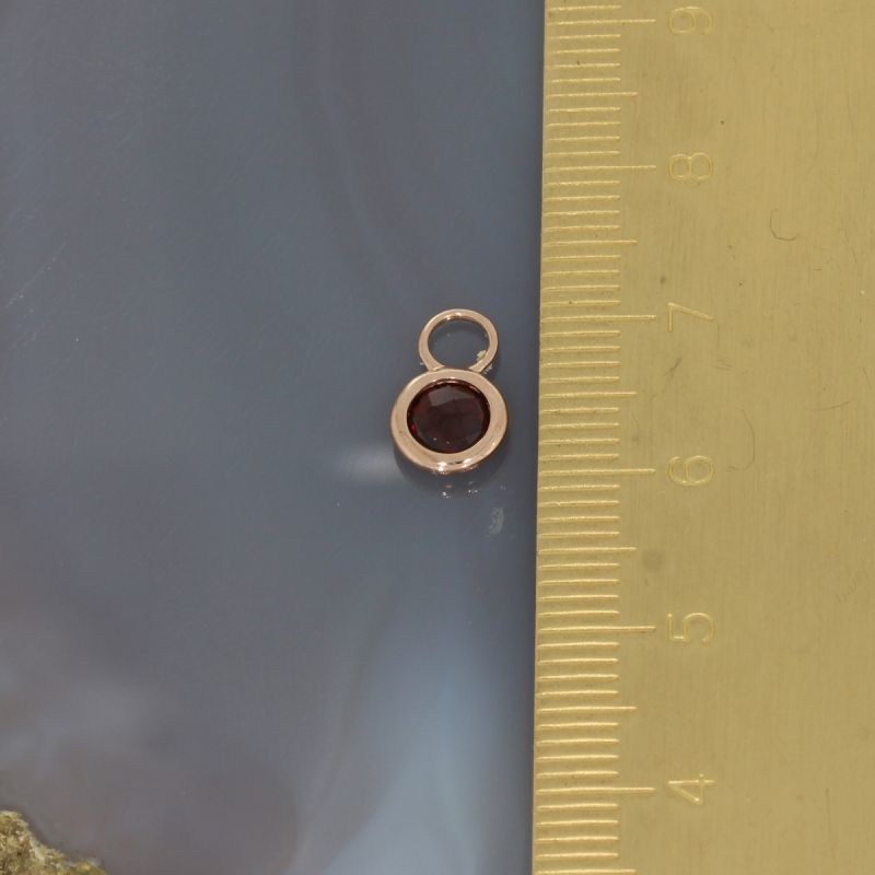 Wert 530 € Granat Einhänger für Creolen in 585er 14 K Roségold - H1364