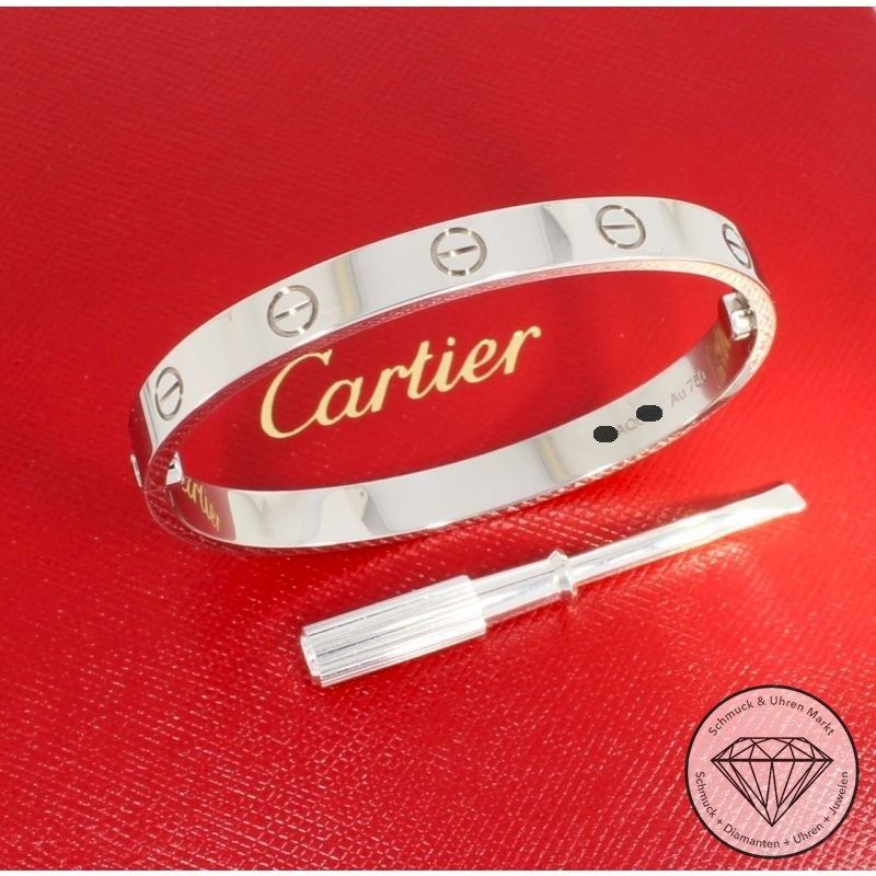 Wert 8500 € Cartier Love Armreif 750er 18 K Weißgold - 83974