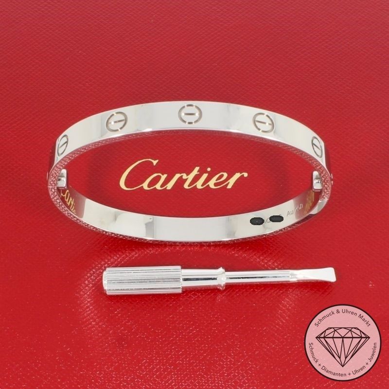 Wert 8500 € Cartier Love Armreif 750er 18 K Weißgold - 83974