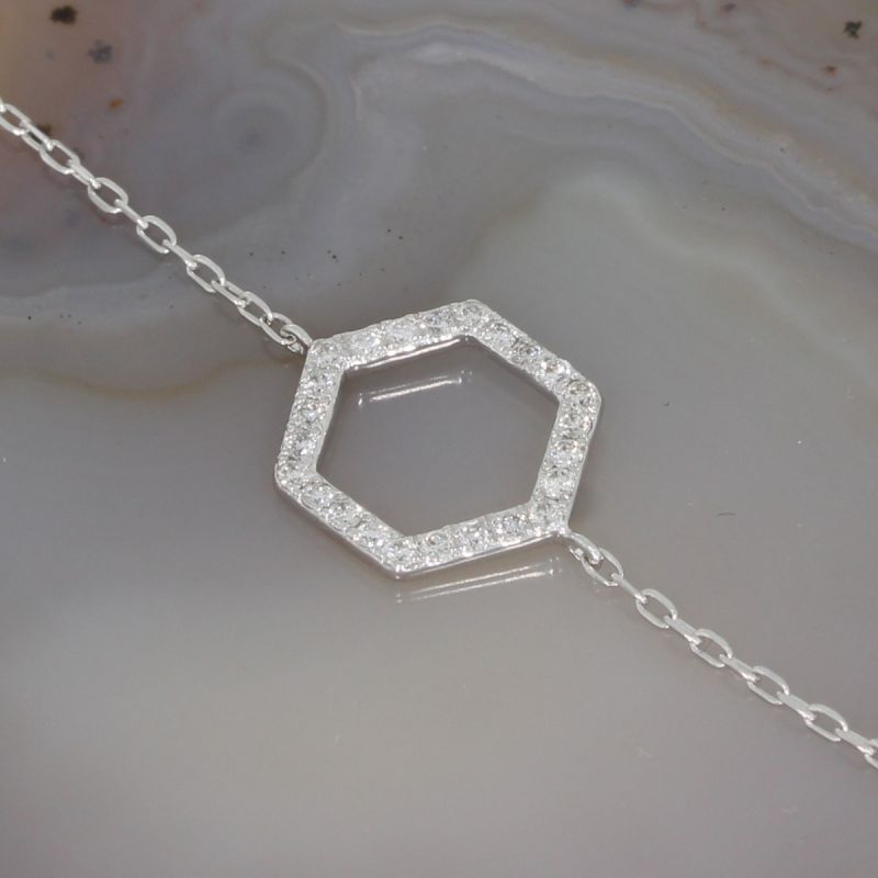Wert 1690 € Brillant Armband (0,18 carat) in 750er 18 K Weißgold - H1369