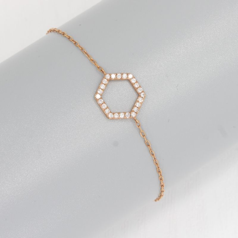 Sale! Wert 1690 € Brillant Armband (0,17 carat) in 750er 18 K Rosegold - H1332