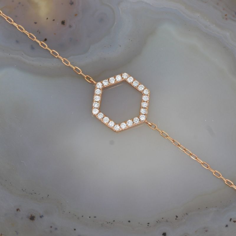 Sale! Wert 1690 € Brillant Armband (0,17 carat) in 750er 18 K Rosegold - H1332