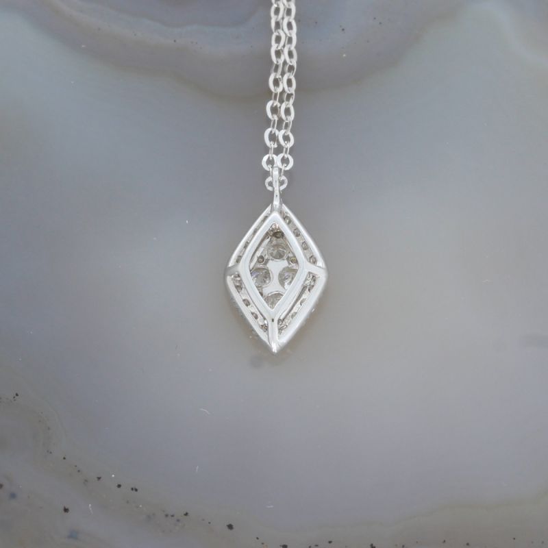 Wert 1110 € Brillant Collier (0,23 carat) in 750er 18 K Weißgold - H1395