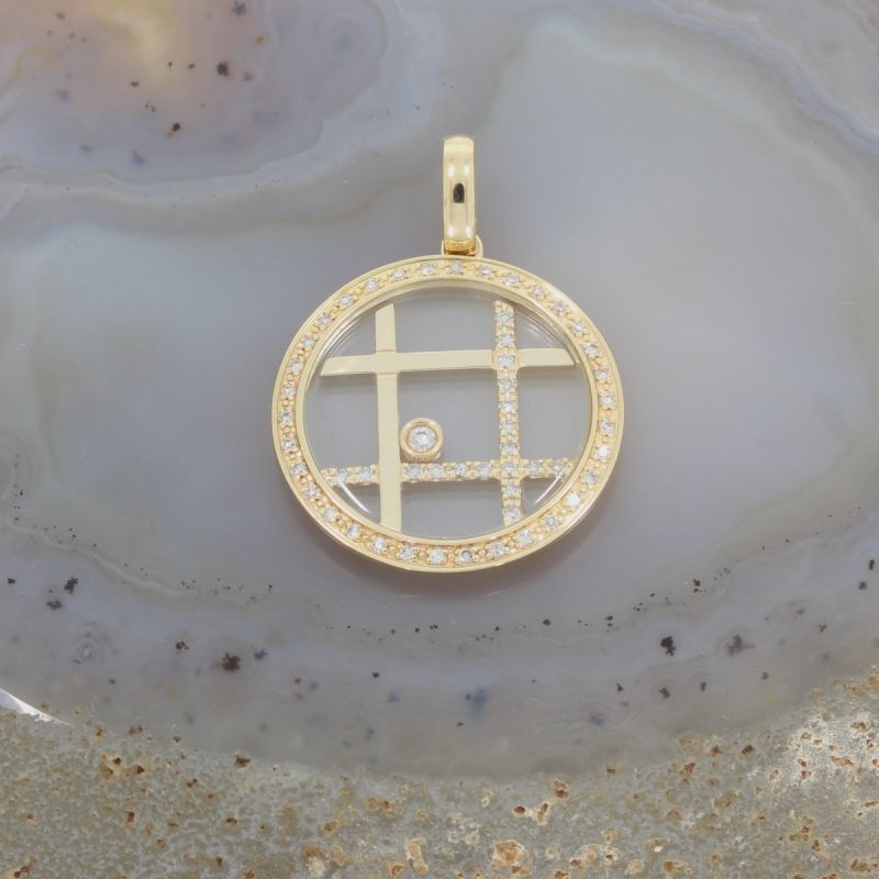 Wert 1950 € Brillant Diamant Anhänger in 750er 18 K Gelbgold - 87905
