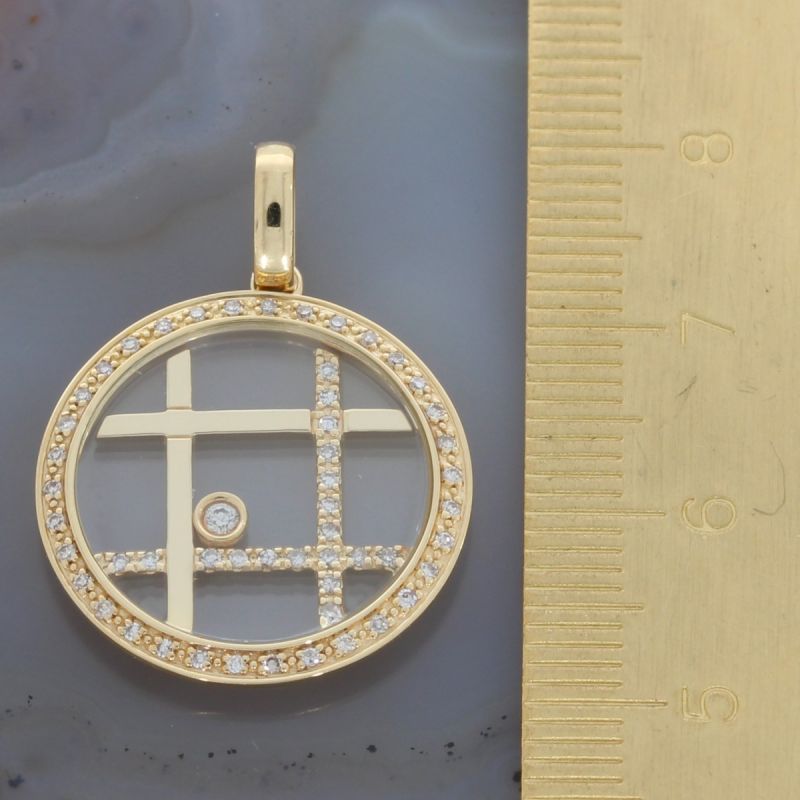 Wert 1950 € Brillant Diamant Anhänger in 750er 18 K Gelbgold - 87905