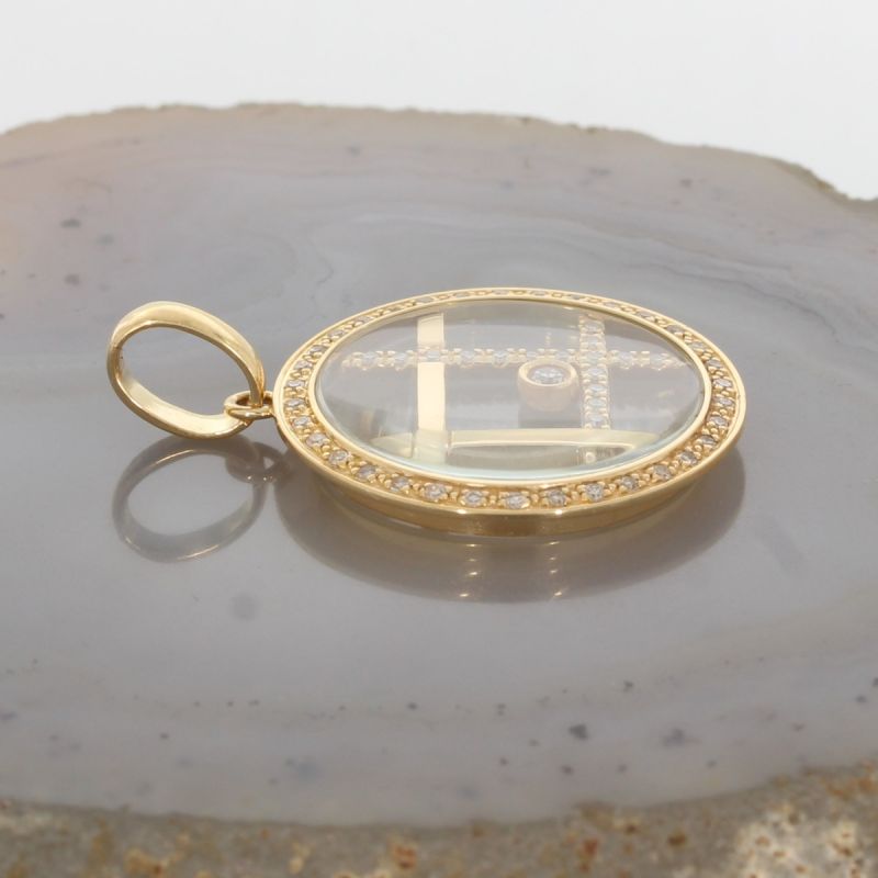 Wert 1950 € Brillant Diamant Anhänger in 750er 18 K Gelbgold - 87905
