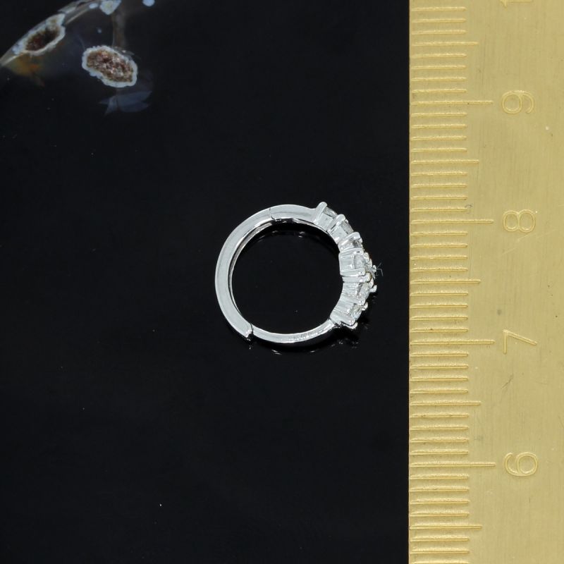 Wert 1070 € Brillant Creolen (0,38 carat) in 750er 18 K Weißgold - H1367