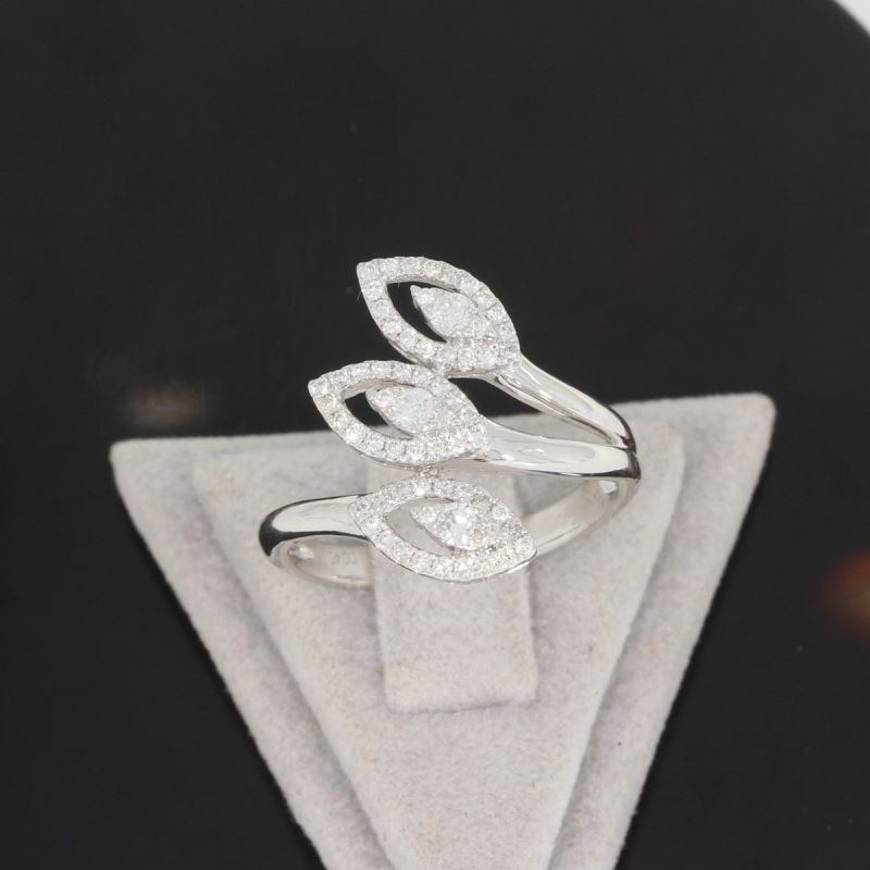 Wert 2390 € Brillant Ring (0,45 carat) in 750er 18 K Weißgold - 85149