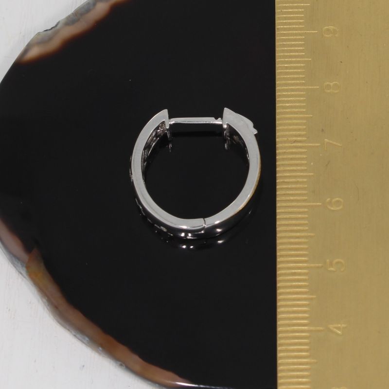 Wert 3450 € Brillant Creolen (0,49 carat) in 585er 14 K Weißgold - H1368