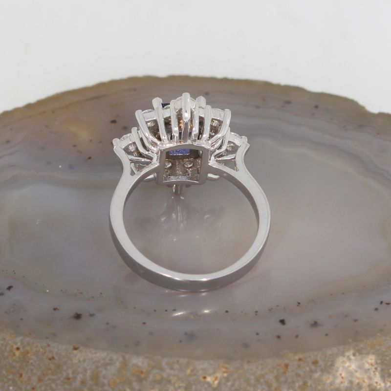 Sale! Wert 5790 € Brillant Saphir Ring in 585er 14 K Weißgold - 85493
