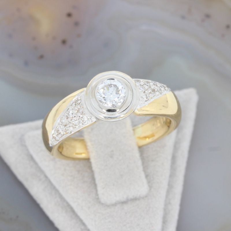 Wert 6490 € Bicolor Brillant Ring (ca. 0,80 carat) in 750er 18 K Gold - 85578