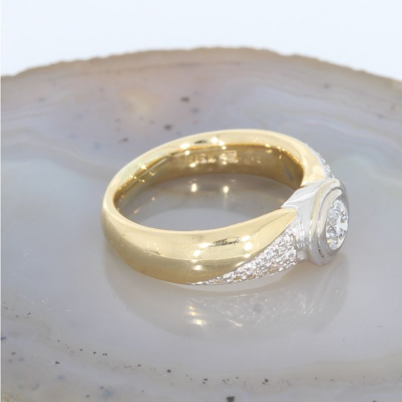 Wert 6490 € Bicolor Brillant Ring (ca. 0,80 carat) in 750er 18 K Gold - 85578