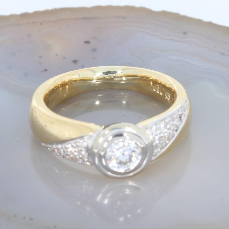 Wert 6490 € Bicolor Brillant Ring (ca. 0,80 carat) in 750er 18 K Gold - 85578