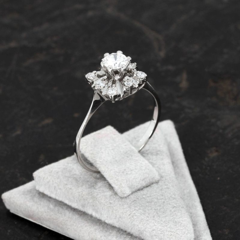 Wert 1290 € Brillant Diamant Ring in 585er 14 K Weißgold - 86016