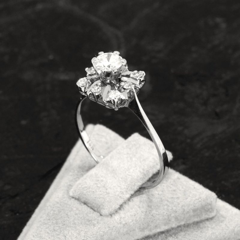 Wert 1290 € Brillant Diamant Ring in 585er 14 K Weißgold - 86016