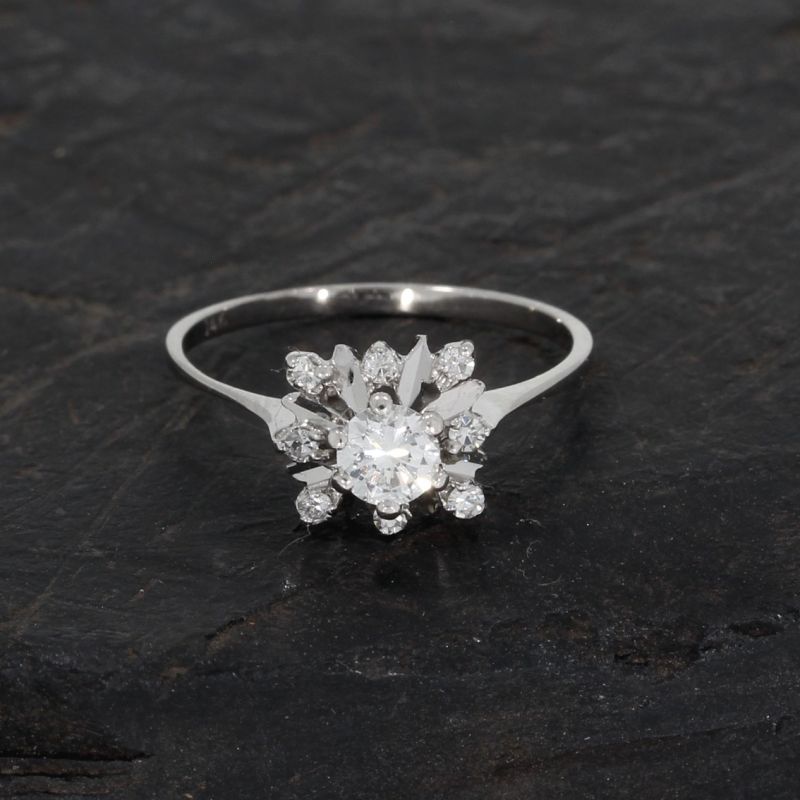 Wert 1290 € Brillant Diamant Ring in 585er 14 K Weißgold - 86016