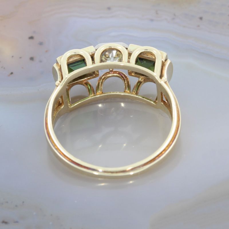 Wert 1750 € Brillant Turmalin Ring in 585er 14 K Gold - 86129