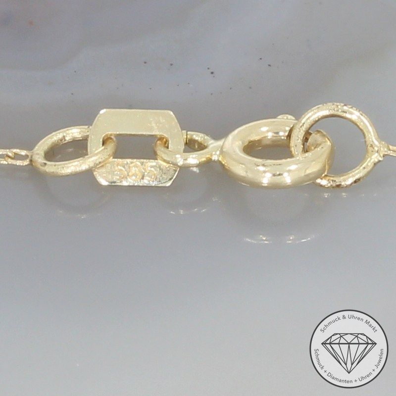 Wert 590 € Kleeblatt Anhänger mit Kette in 585er 14 K Gelbgold - 86168