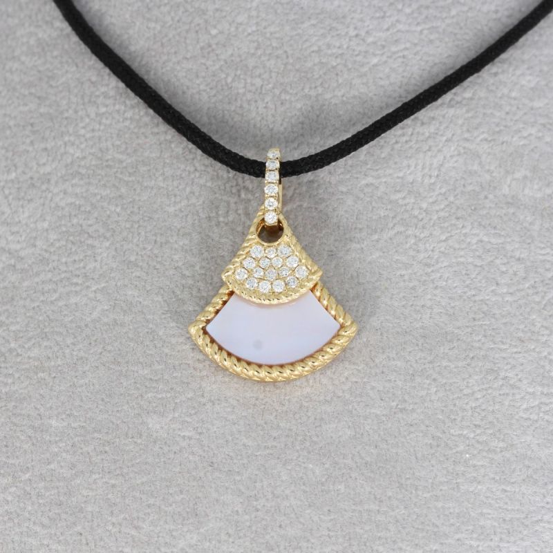 Sale! Wert 1630 € Brillant Perlmutt Anhänger in 585er 14 K Gelbgold - 86194